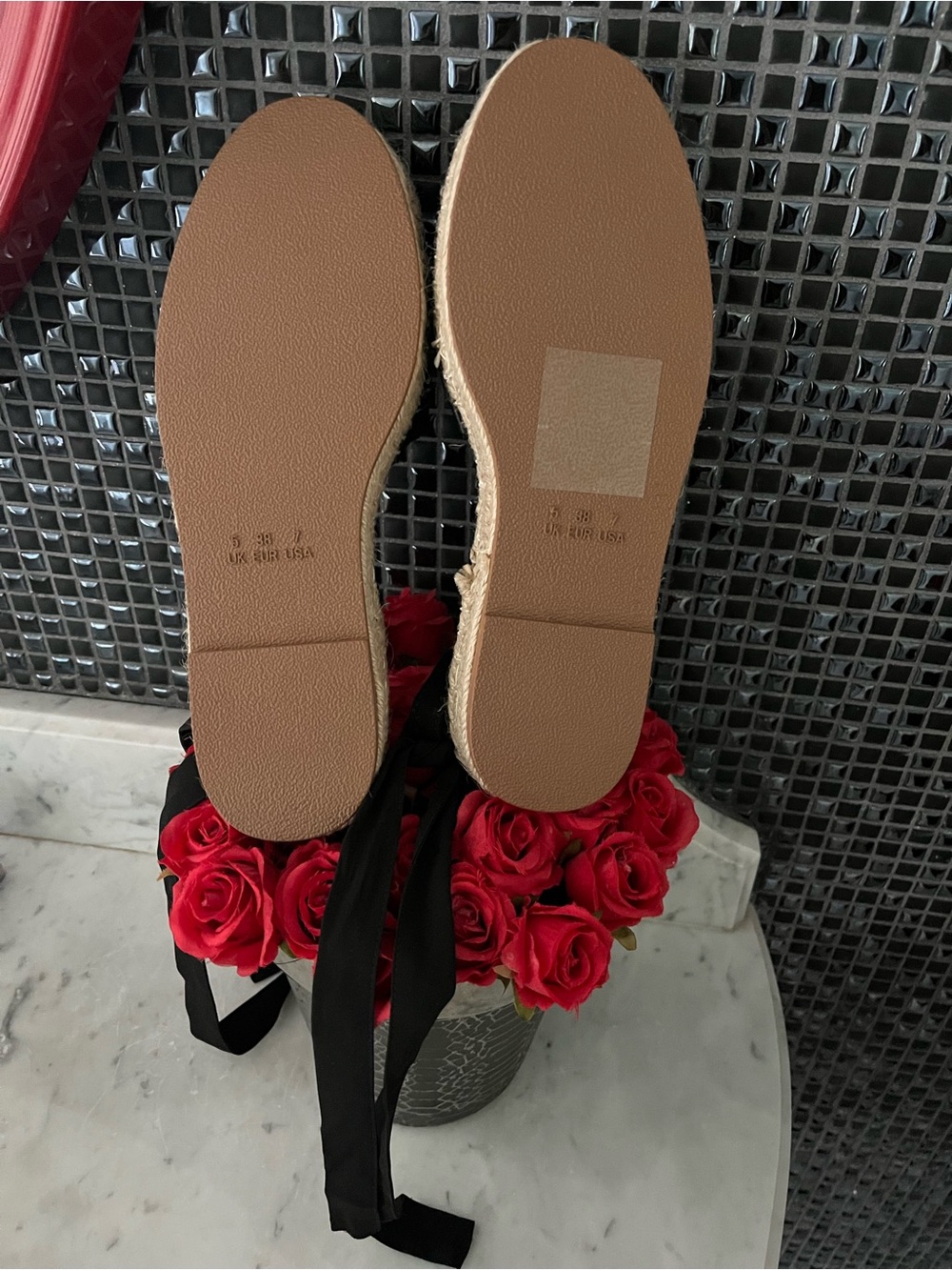 NEW Black Woven macrame Espadrille Sandals with lace up ankle ties - Picture 11 of 15